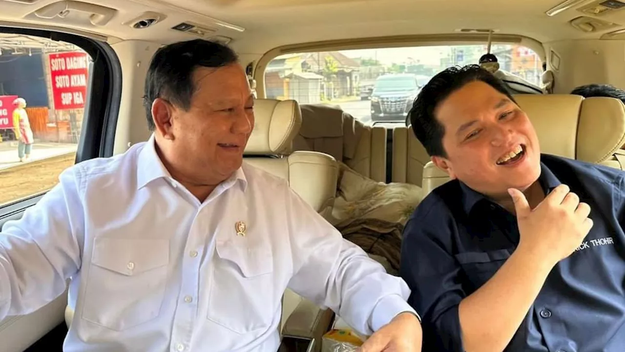 Survei Elektabilitas Cawapres Prabowo: Erick Thohir 24,86 %, Ridwan Kamil 12,74 %, Gibran 5,88 %