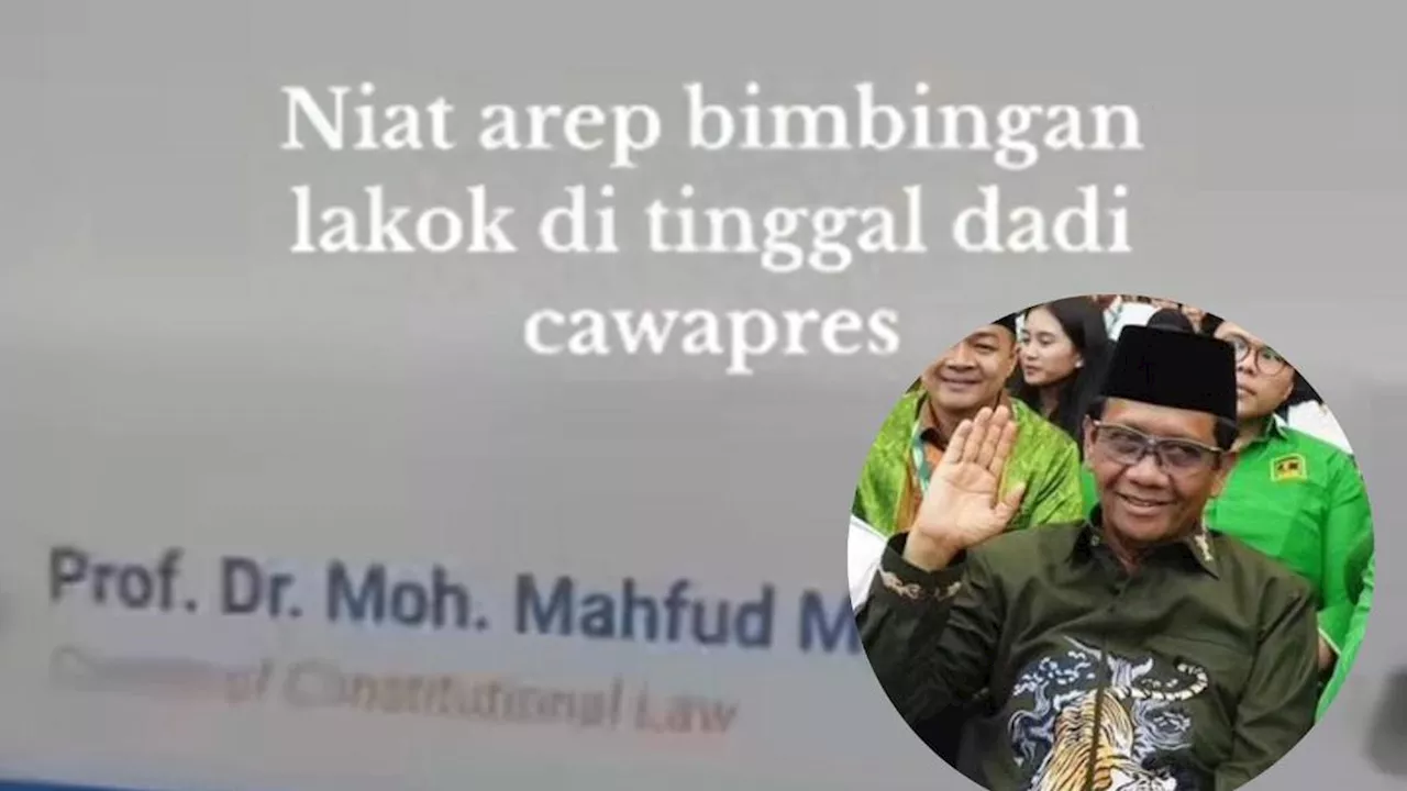 Viral Curhat Mahasiswa UII Tertunda Bimbingan karena Mahfud MD Terpilih Jadi Cawapres Ganjar Pranowo