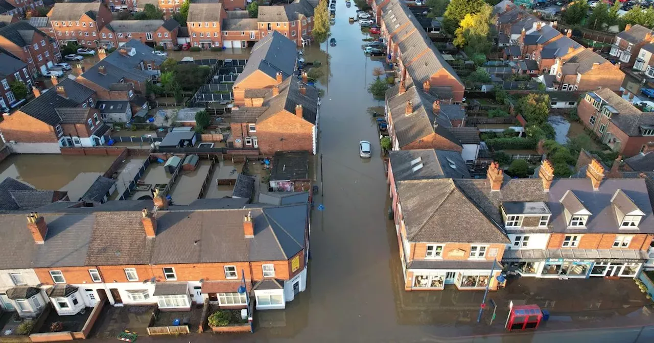 Drone footage shows severity of Nottinghamshire flooding