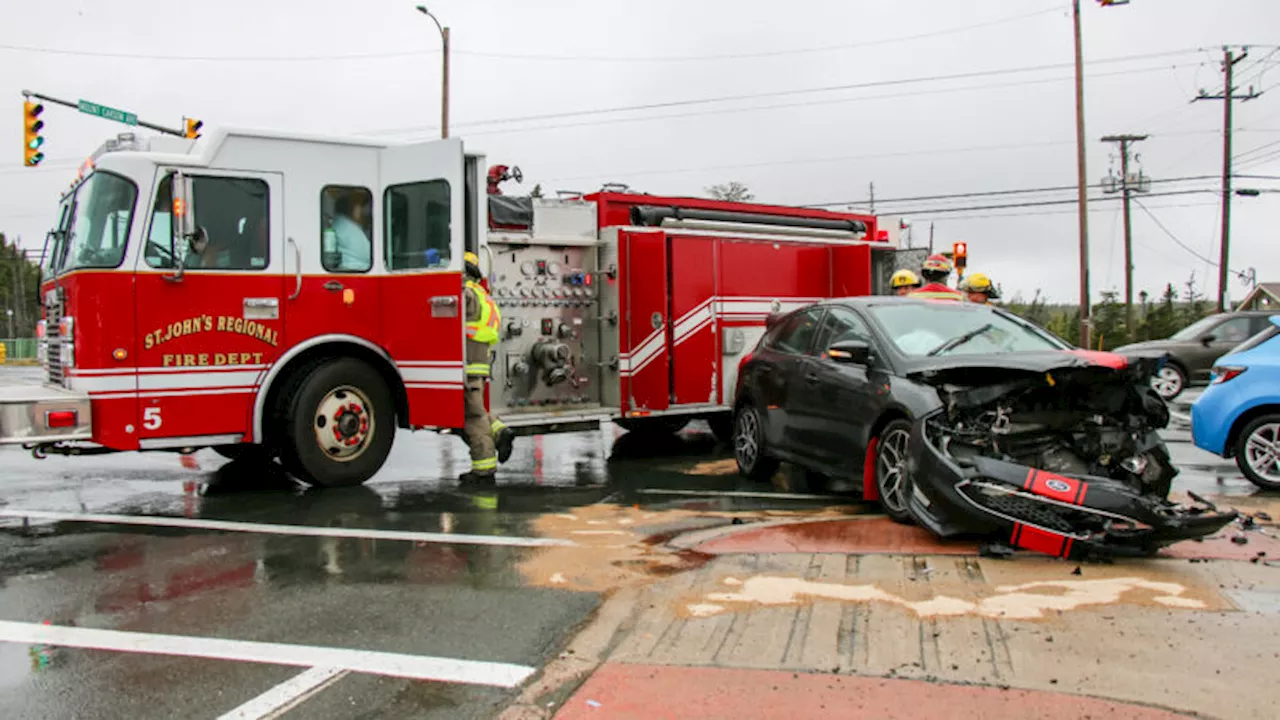 At least one taken to hospital following collision at busy St. John’s intersection