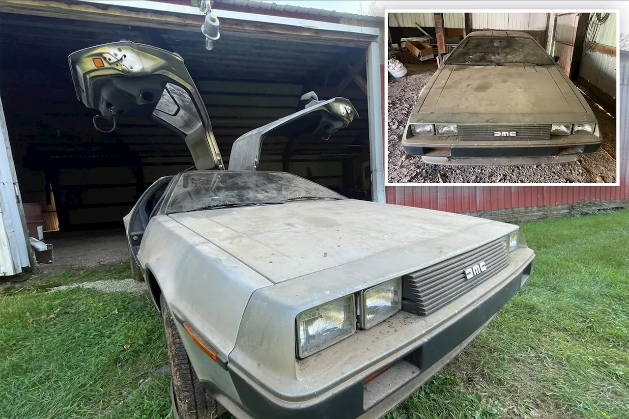 'Time capsule' 1981 DeLorean found in Wisconsin barn with original tires and only 977 miles