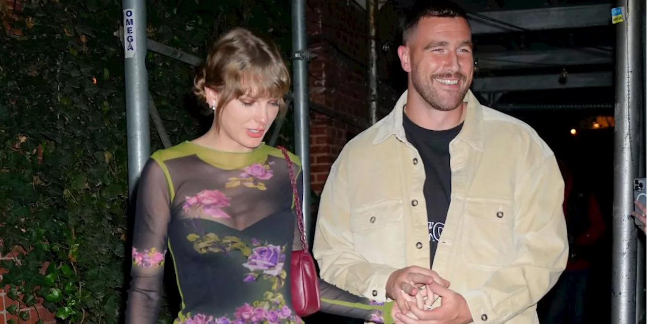 Taylor Swift Rocks Sheer Green Top With Bustier for PDA-Filled Date Night With Travis Kelce