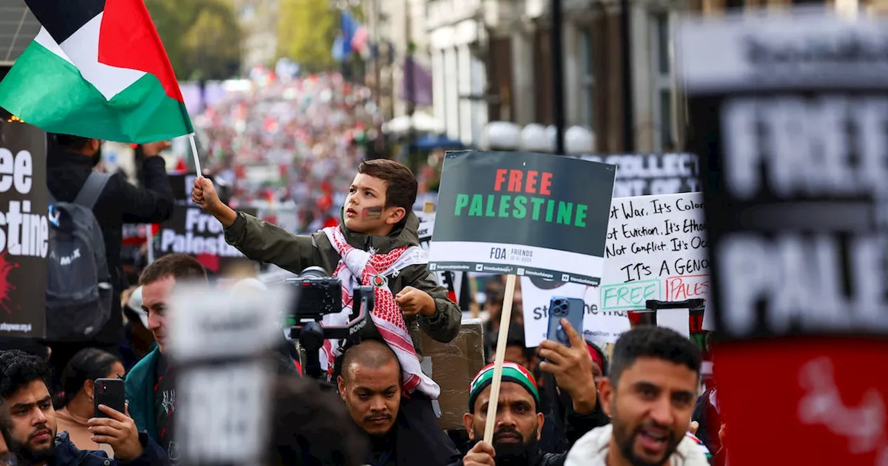 About 100,000 protesters join pro-Palestinian march through London