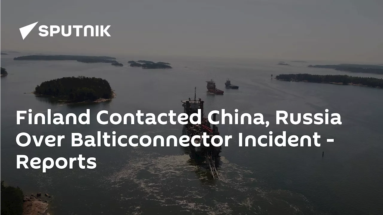 Finland Contacted China, Russia Over Balticconnector Incident