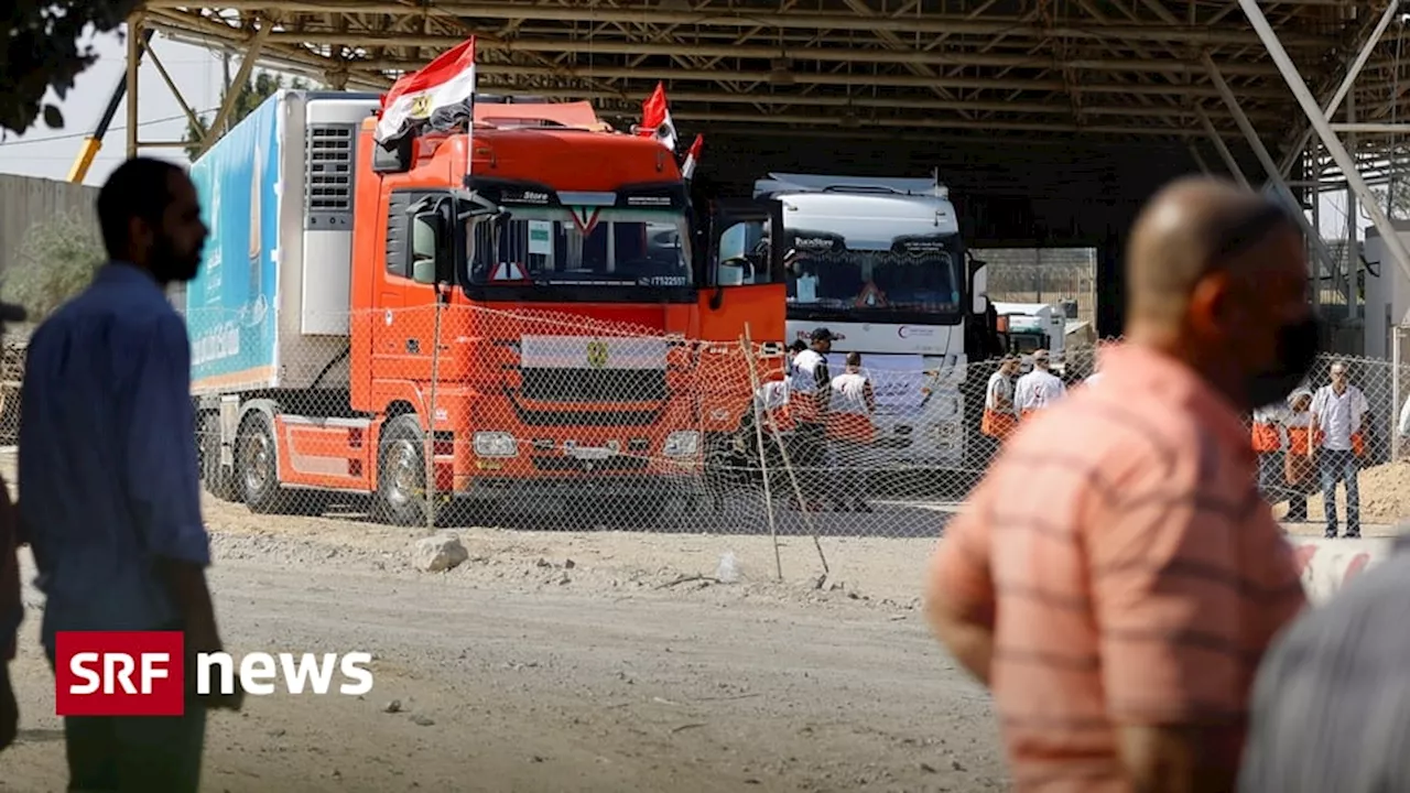 Eskalation im Nahen Osten - Erste Hilfslieferungen passieren Grenzübergang in Rafah