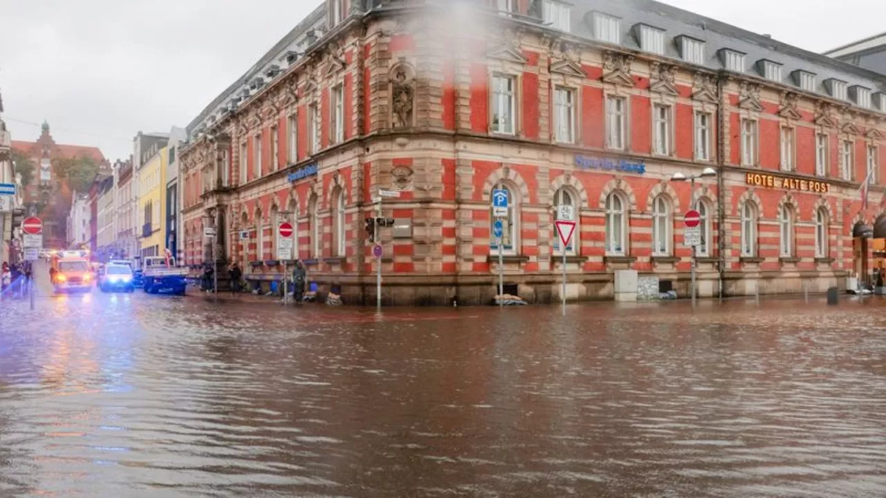 Unwetter: Nach Rekordhochwasser entspannt sich Lage in Flensburg