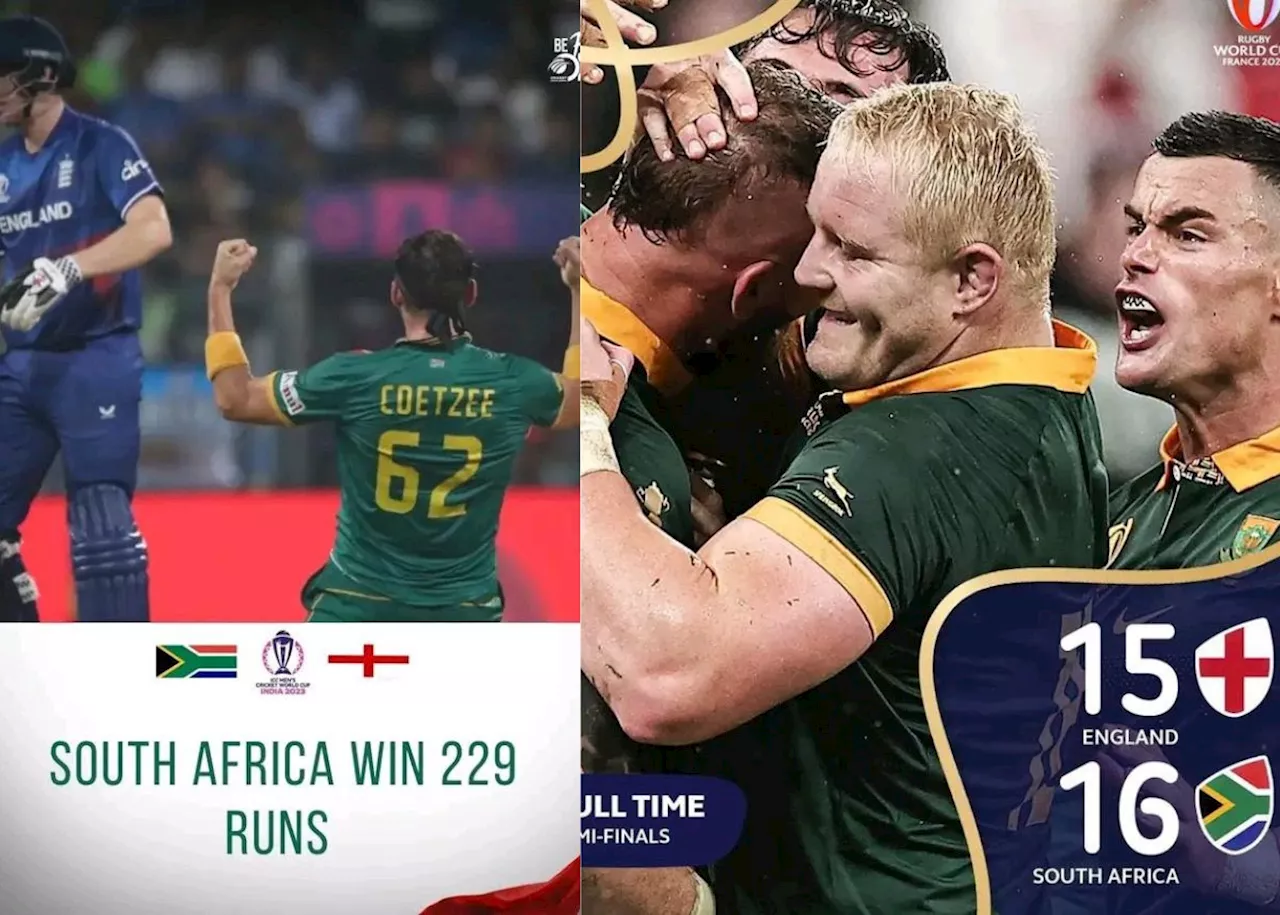 SA celebrates Proteas and Springboks beating England in one day