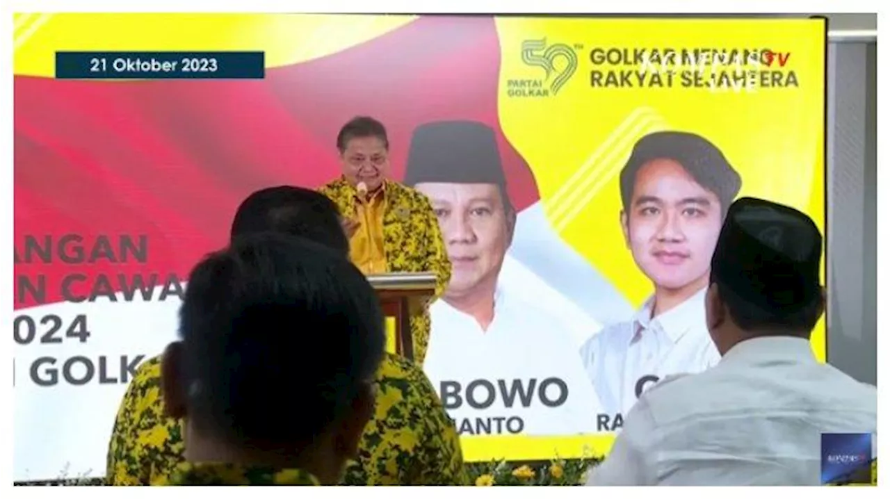 BREAKING NEWS: Rapimnas Golkar Resmi Tetapkan Gibran Rakabuming Raka Jadi Cawapres Prabowo