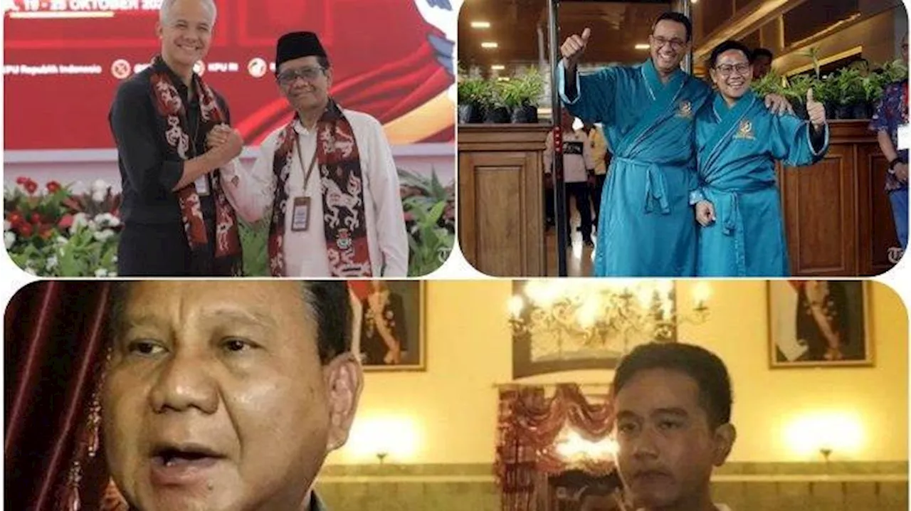 Survei Capres Prabowo-Gibran vs Ganjar-Mahfud vs Anies-Cak Imin Versi 2 Lembaga, Siapa yang Unggul?