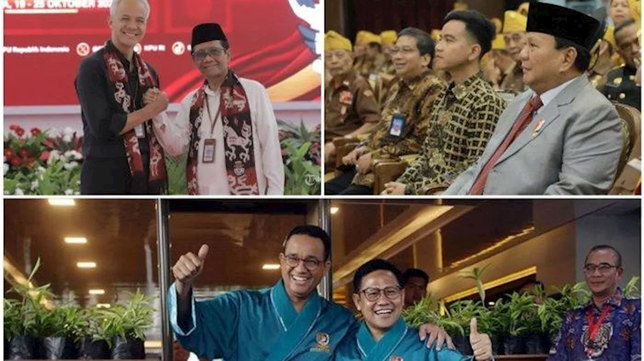 Survei Ipsos: Elektabilitas Ganjar-Mahfud vs Anies-Cak Imin vs Prabowo-Gibran Bersaing Ketat