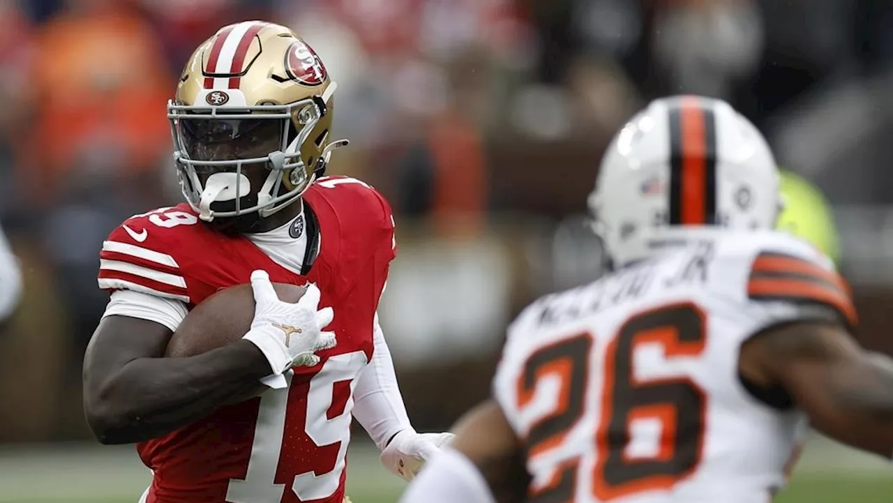 49ers WR Samuel will miss at least two games with an injured shoulder