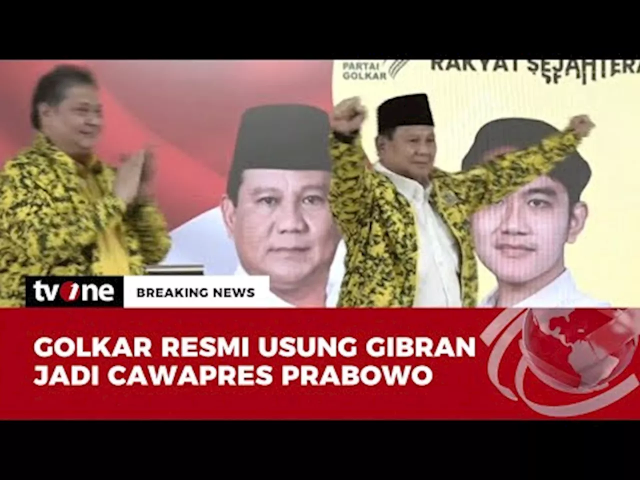 Golkar Resmi Umumkan Dukung Gibran sebagai Cawapres Prabowo Subianto