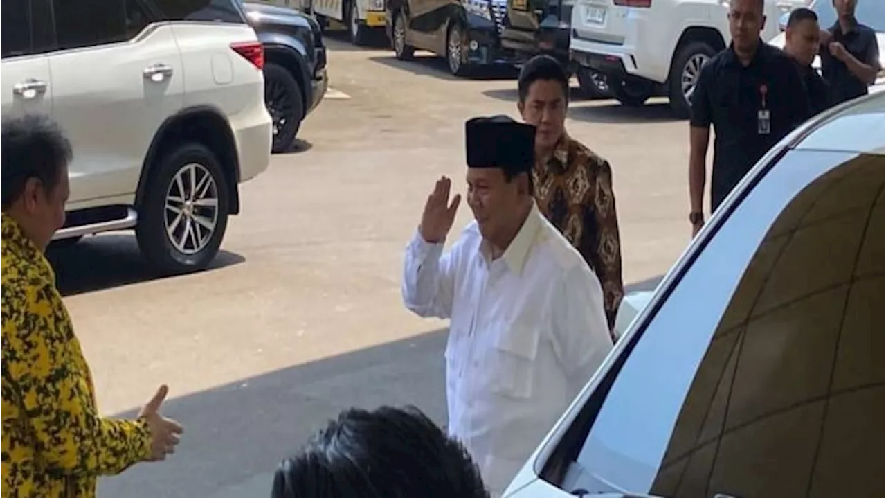 Prabowo Hadiri Rapimnas Partai Golkar, Bakal Umumkan Sosok Cawapres?