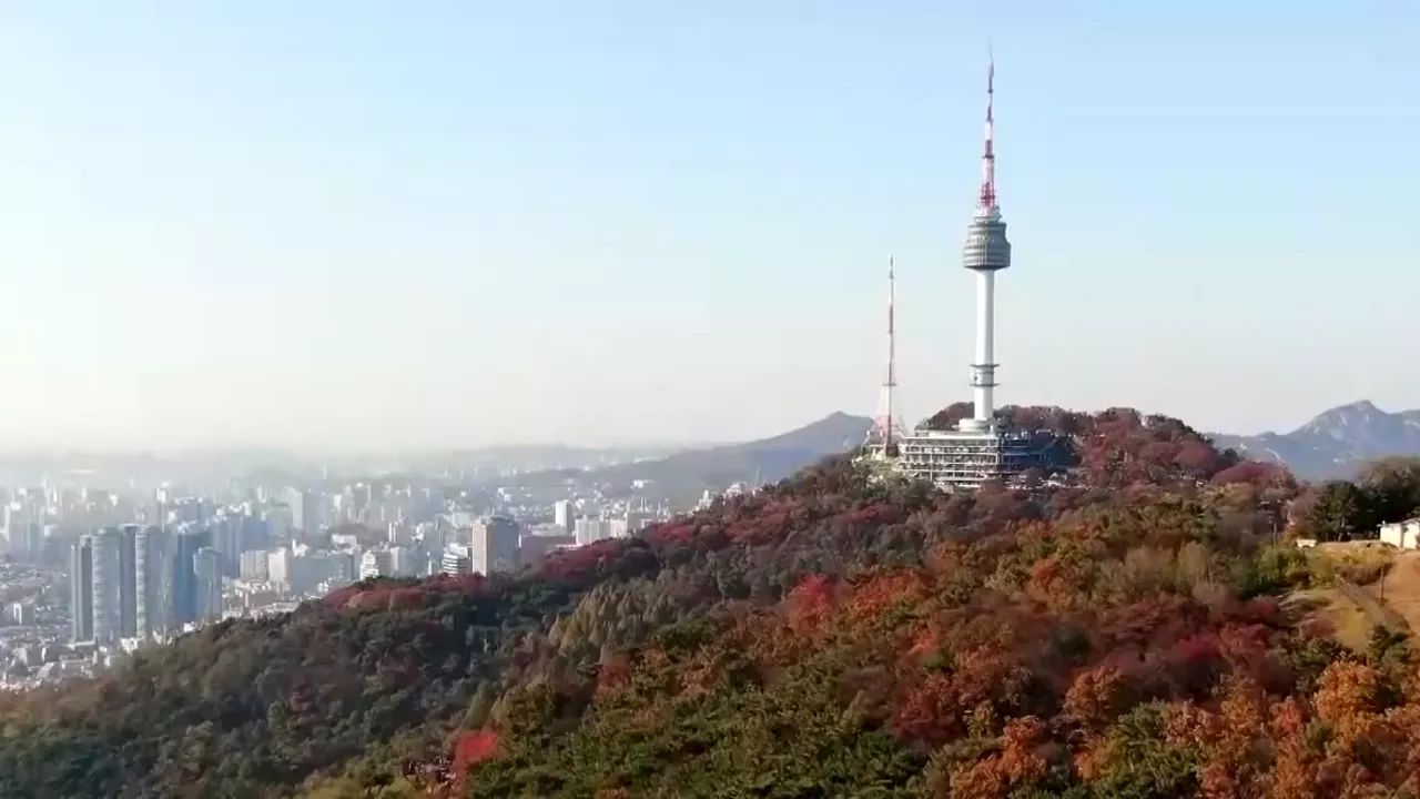 바람 불며 서늘한 주말...YTN 남산 걷기대회 개최