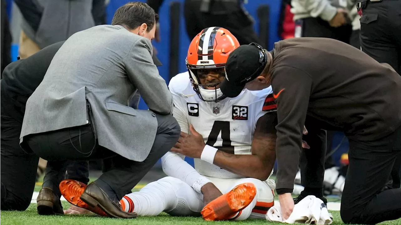 Browns QB Deshaun Watson returns to lineup, but leaves following injury in 1st quarter