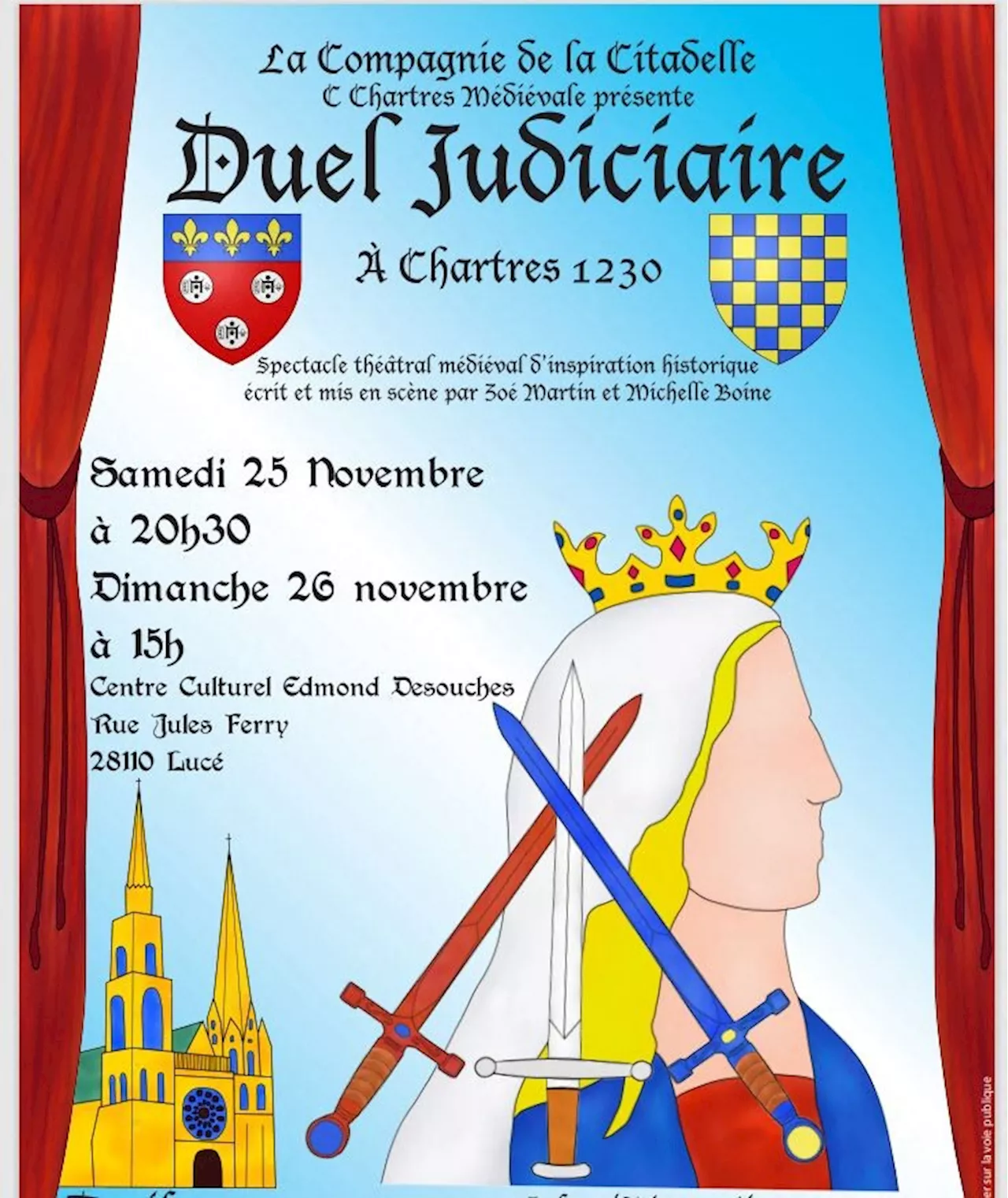 Le mystère d'un duel judiciaire en 1230 à Chartres à découvrir sur la scène de Lucé