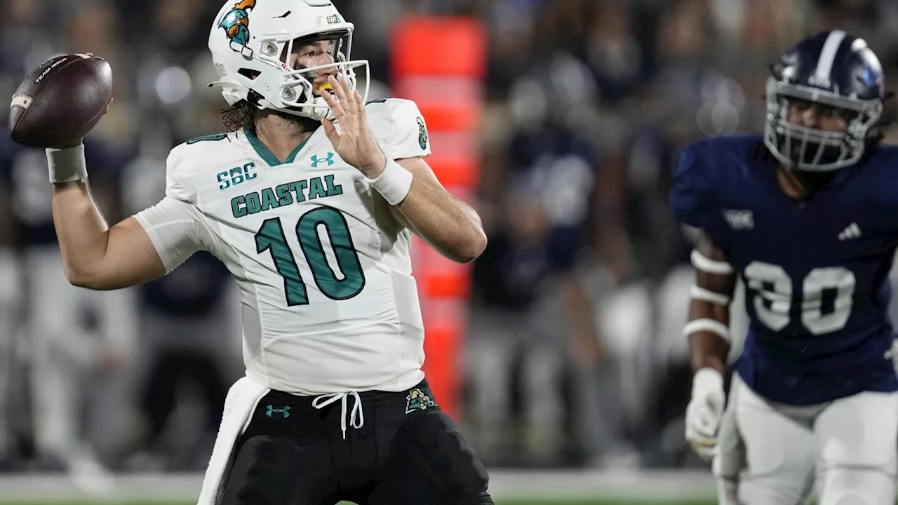 Coastal QB McCall released from Arkansas hospital after scary scene at Arkansas State