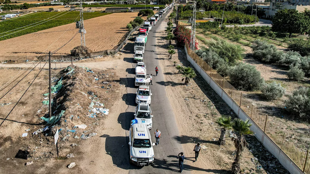 - Bande de Gaza: un nouveau convoi de 17 camions passe la frontière depuis l'Égypte