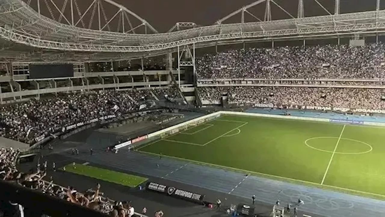 Botafogo x Athletico-PR é suspenso após seguidas quedas de luz no Estádio Nilton Santos