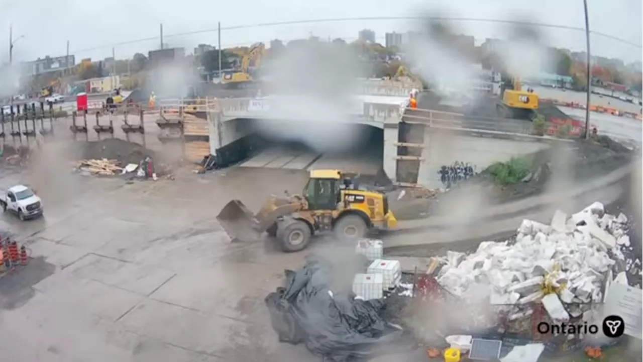 Final work on Hwy. 417 bridge replacement proceeding ahead of Tuesday reopening