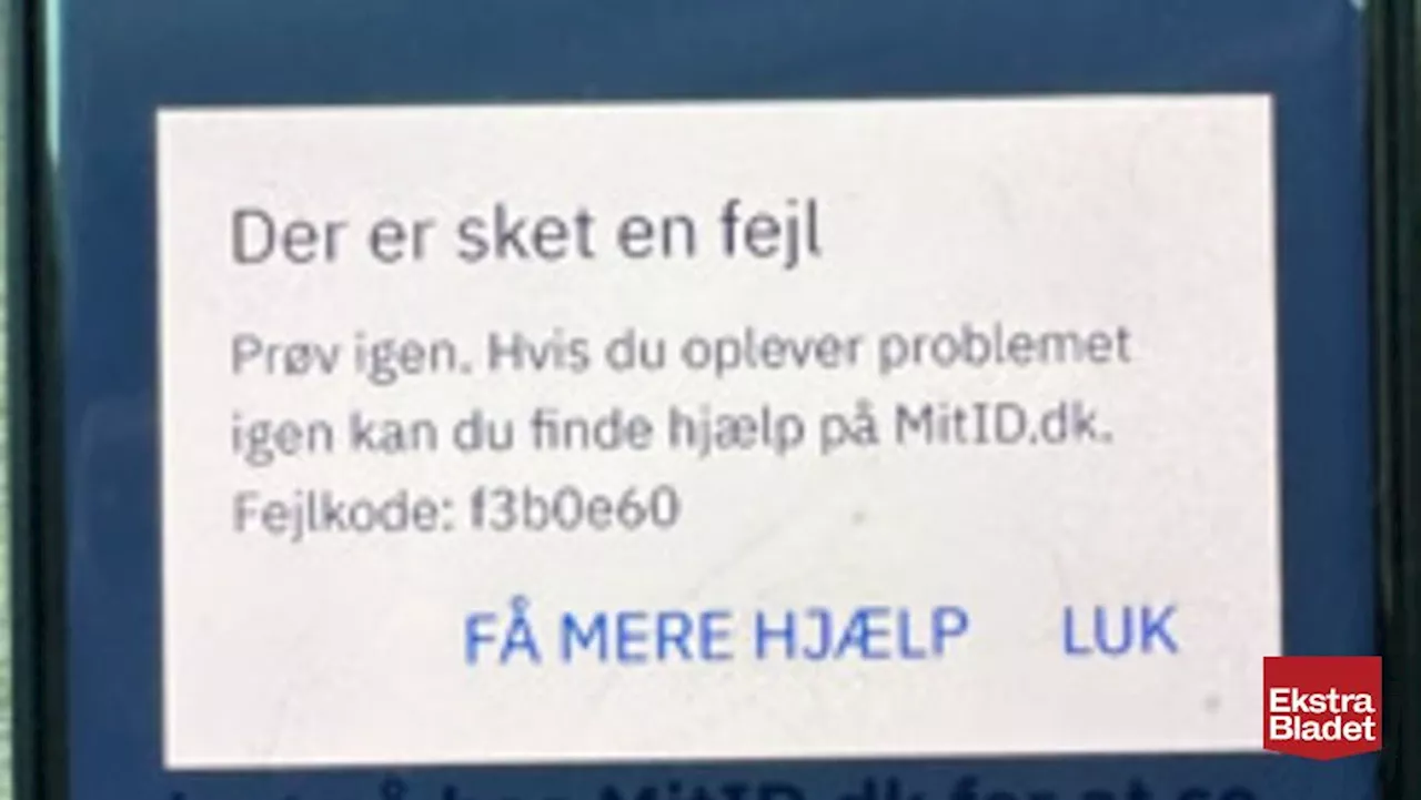 Nu den gal igen: MitID i problemer