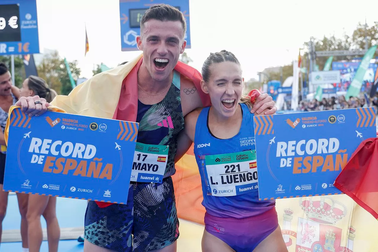 Dos récords de España de medio maratón en Valencia