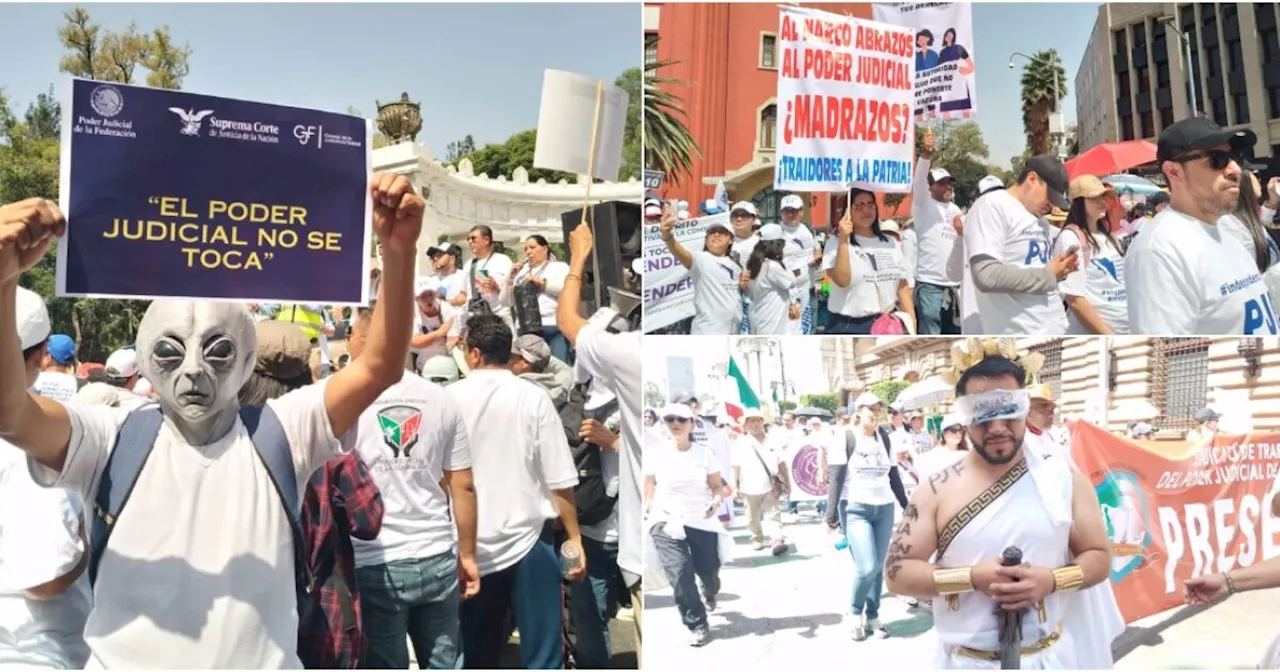 Trabajadores del Poder Judicial marchan por la desaparición de fideicomisos