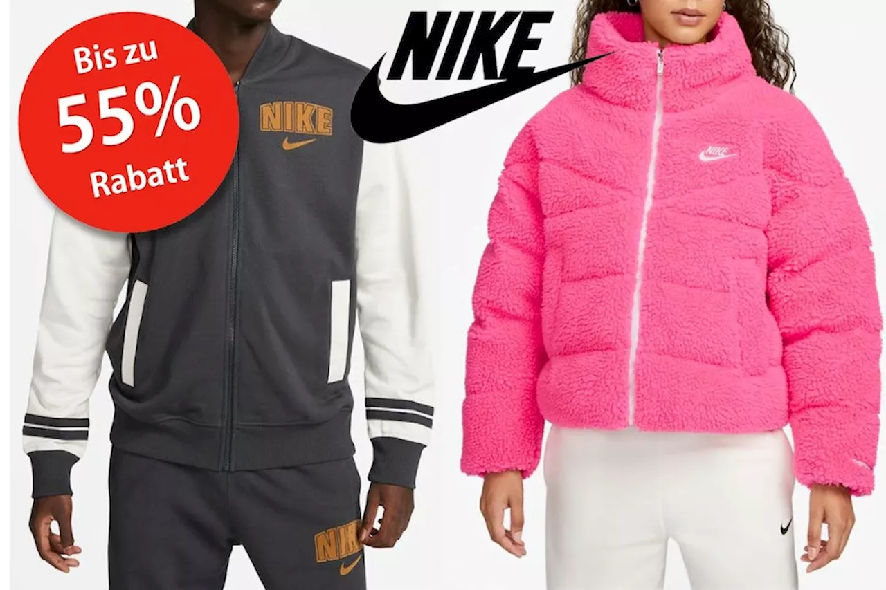 Hohe Rabatte auf Nike Jacken: Jetzt im Nike Sale bis -55% reduziert, sparen auf die sportlichen Must Haves |