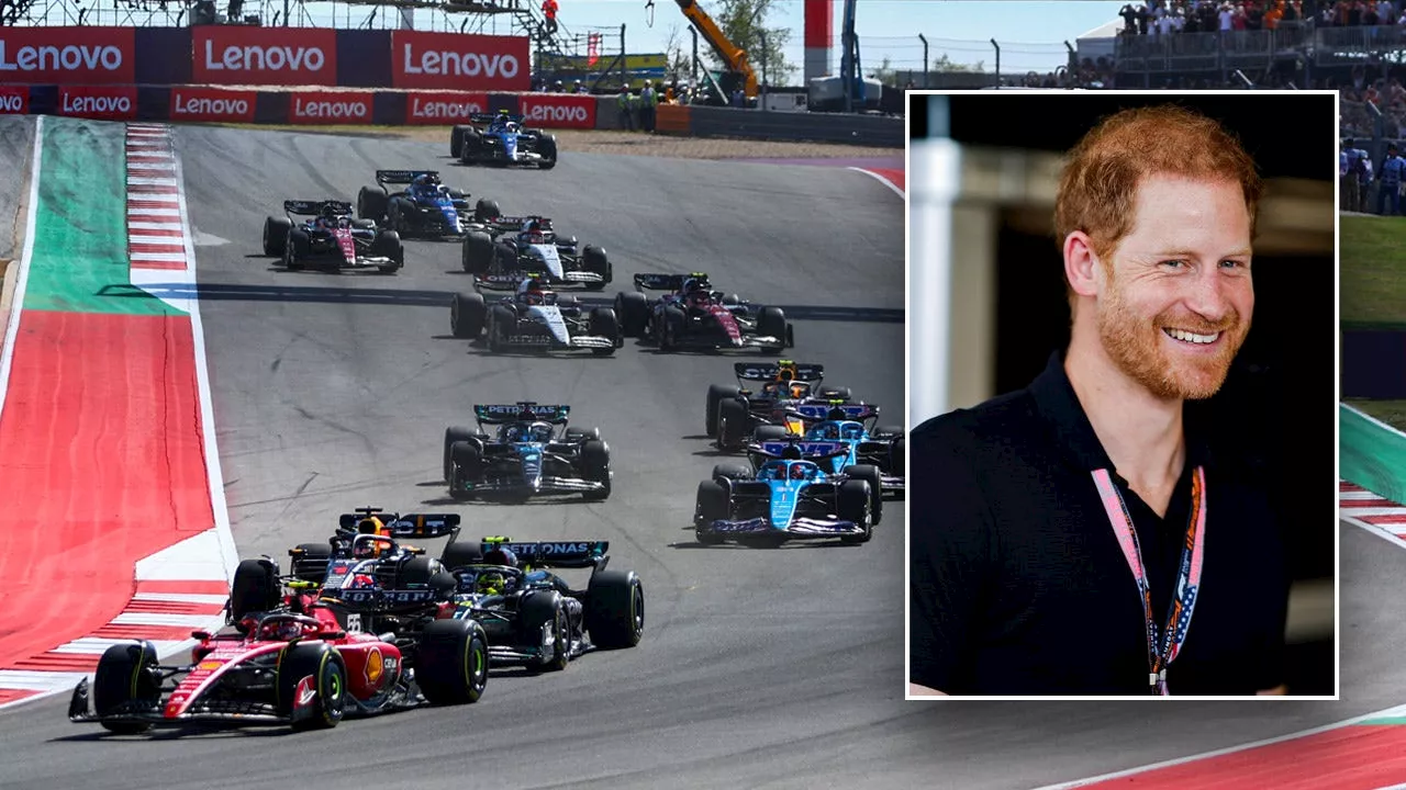 Prince Harry makes F1 Grand Prix pitstop in Austin sans Meghan Markle