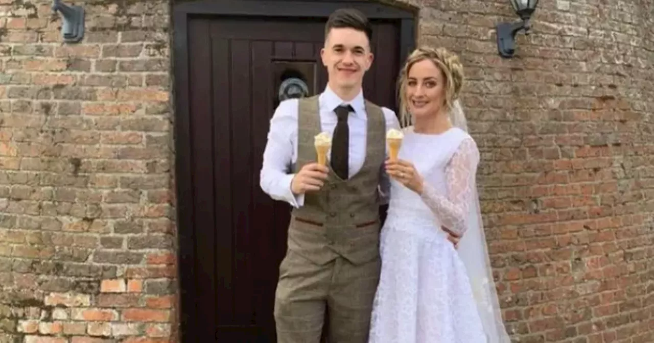 Bride gets married in £35 charity shop dress she bought day after her engagement