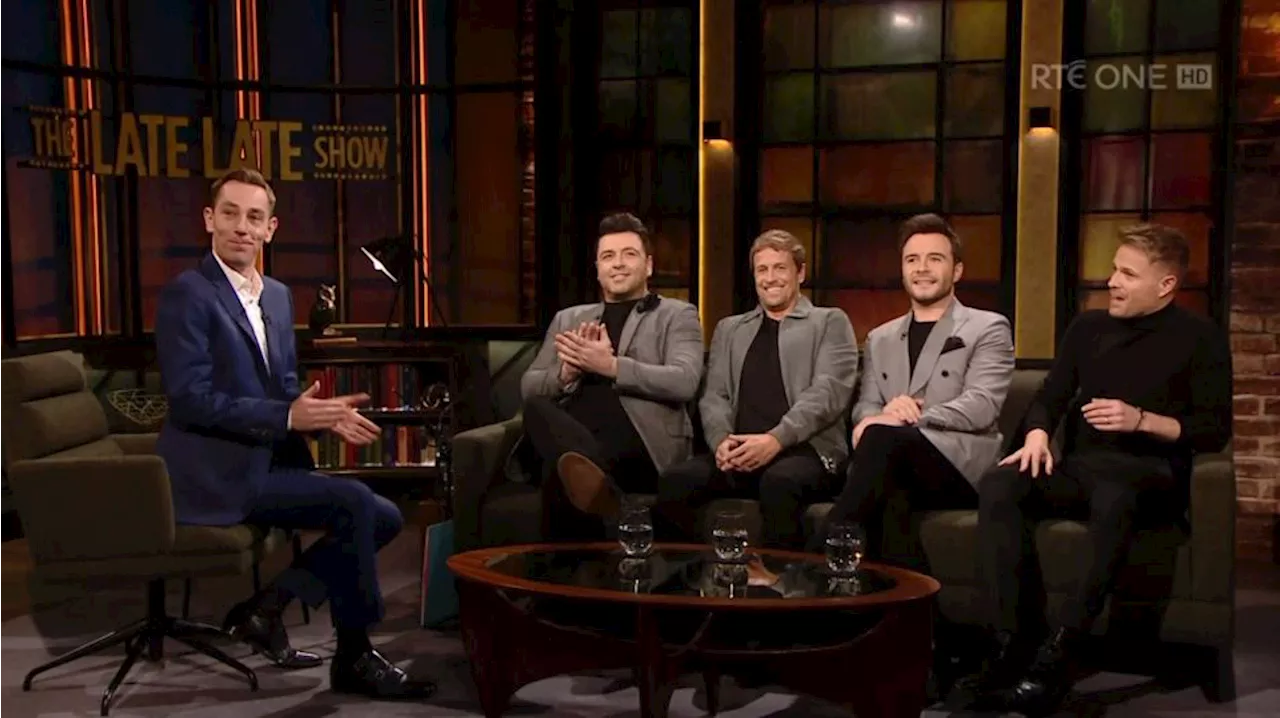 Westlife paid an emotional tribute to Gay Byrne on last night’s Late Late Show