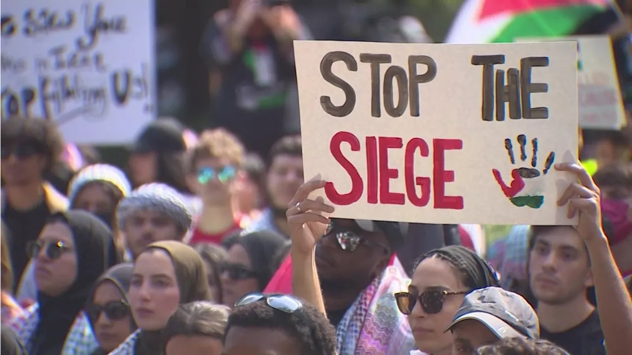 Hundreds rally in Houston to support of Palestinians in Gaza