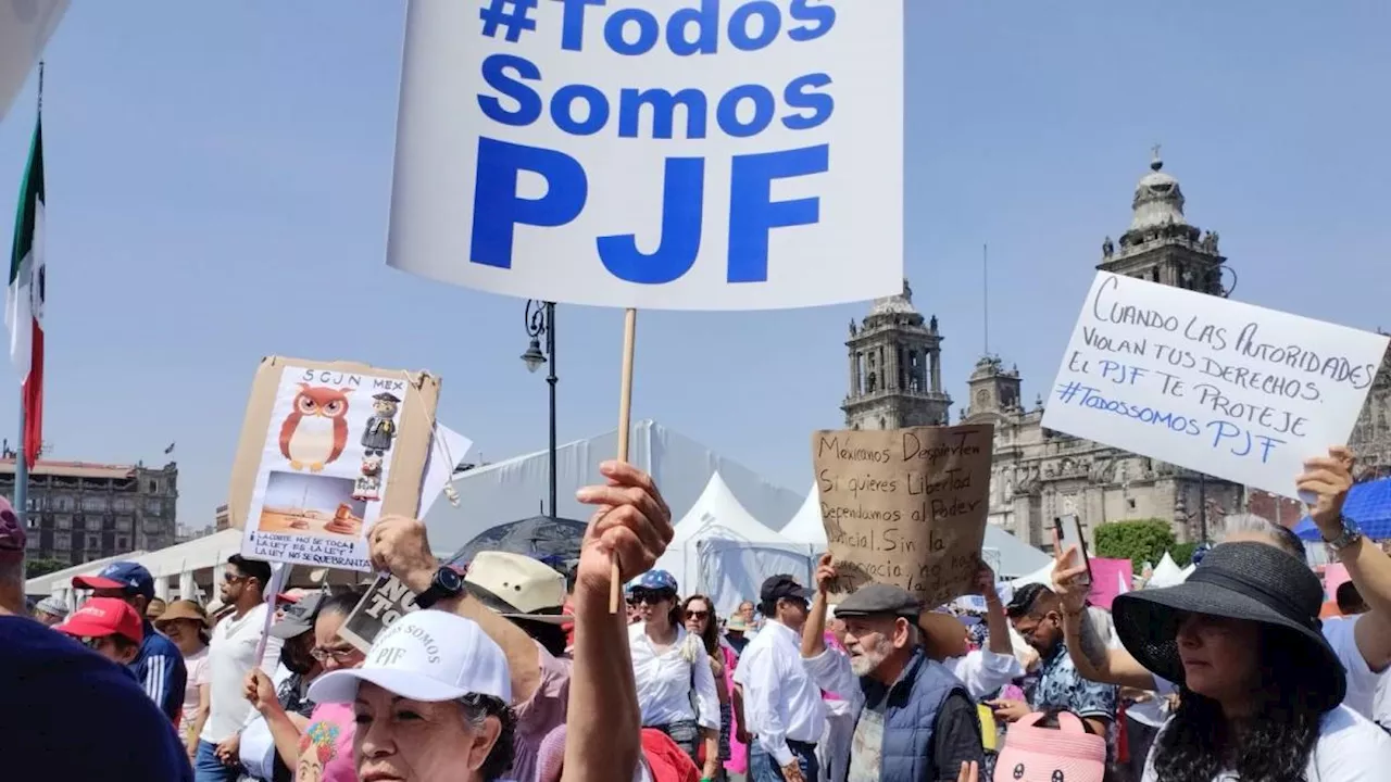 Trabajadores del Poder Judicial se manifiestan en 25 ciudades contra desaparición de fideicomisos