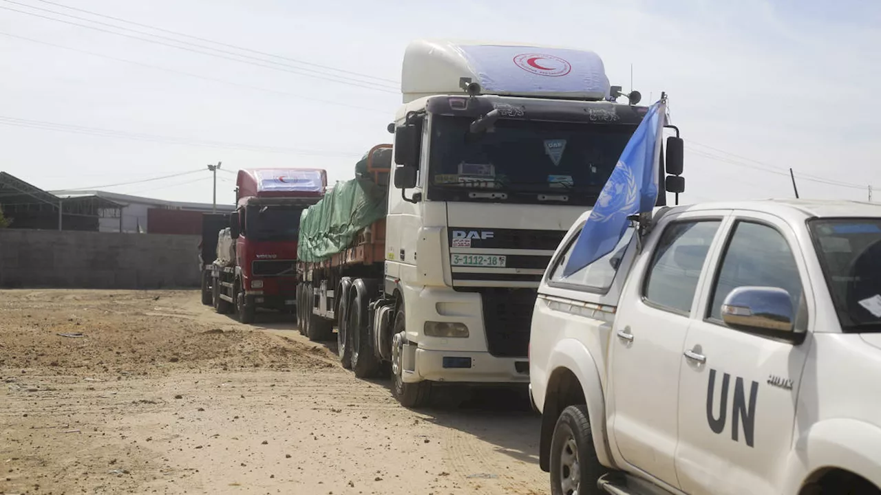 Egypt’s border crossing opens to let trickle of desperately needed aid into Gaza