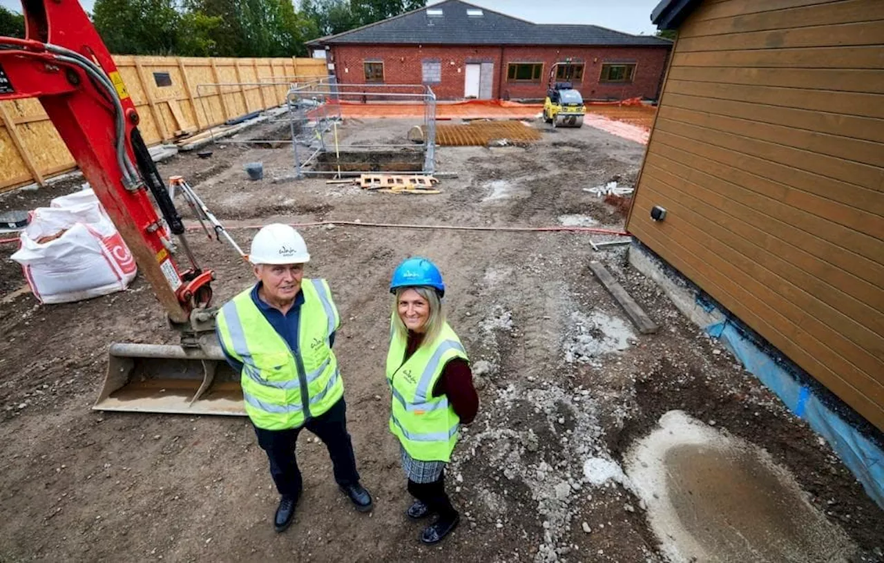 Construction work takes shape on The Rainbow Hub specialist school at Mawdesley following £5 million donation