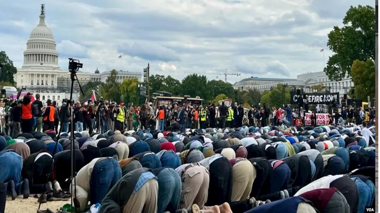 2.000 Orang di AS Salat Jumat, Doakan Warga Palestina yang Terjebak Perang Israel Vs Hamas