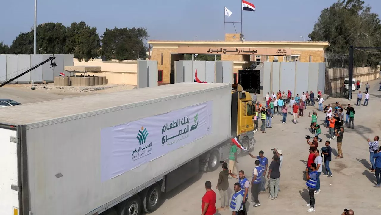 Segundo convoy de ayuda humanitaria entra a Gaza desde Egipto