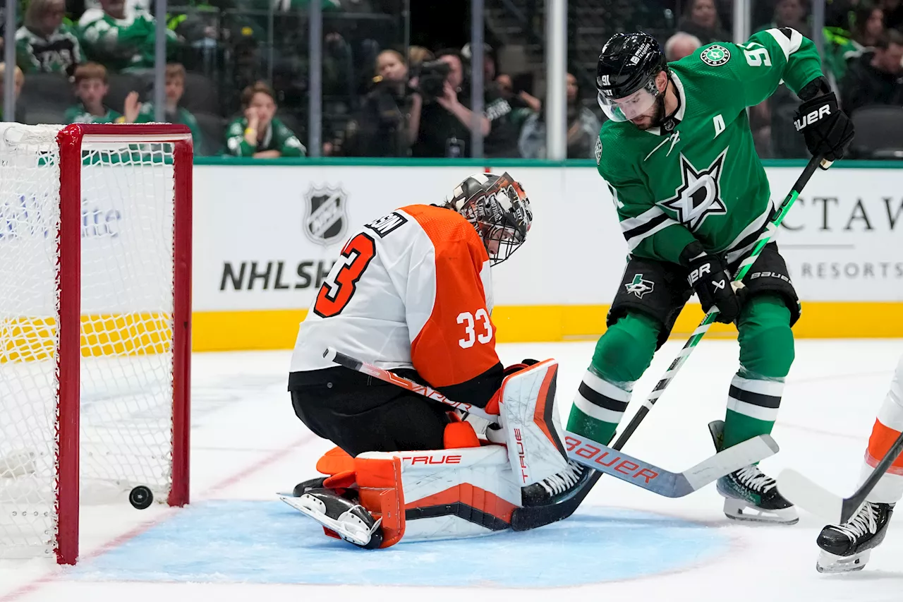 Pavelski's OT goal gives Stars a win after allowing 3 short-handed tallies to Flyers