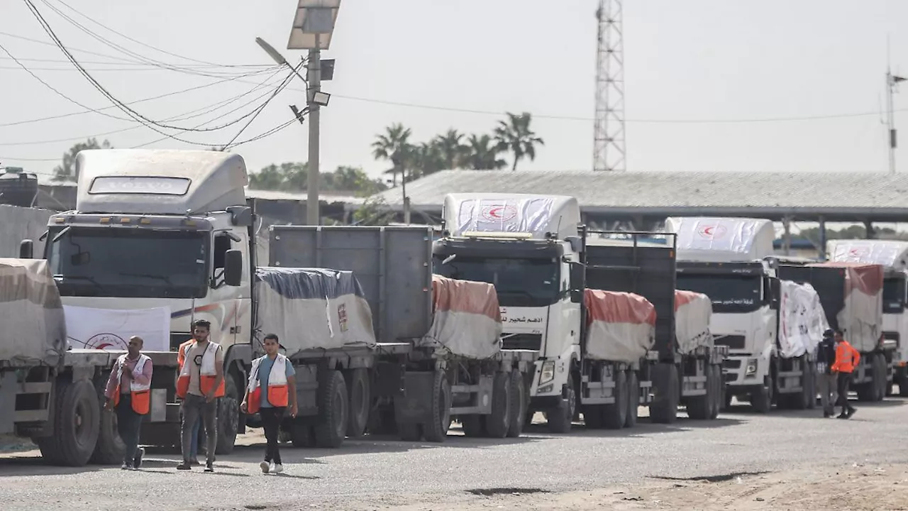 Erste Lkw mit Hilfen angekommen: 'Die humanitäre Lage im Gazastreifen ist katastrophal'