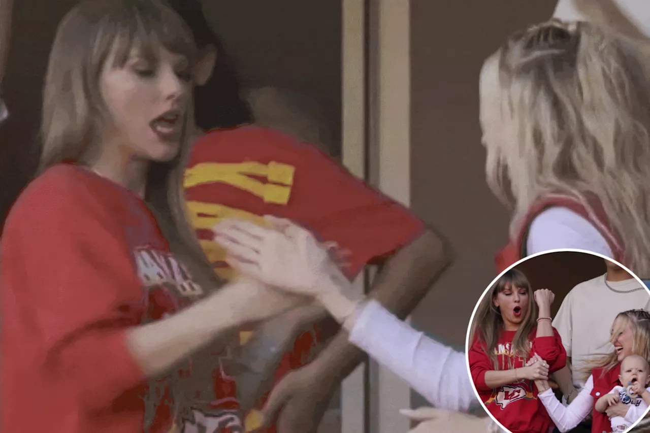 Taylor Swift, Brittany Mahomes break out secret handshake celebrating Chiefs