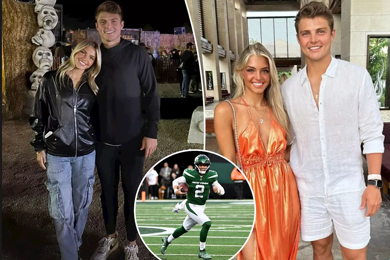 Zach Wilson enjoys Jets' bye week with family, girlfriend Nicolette Dellanno