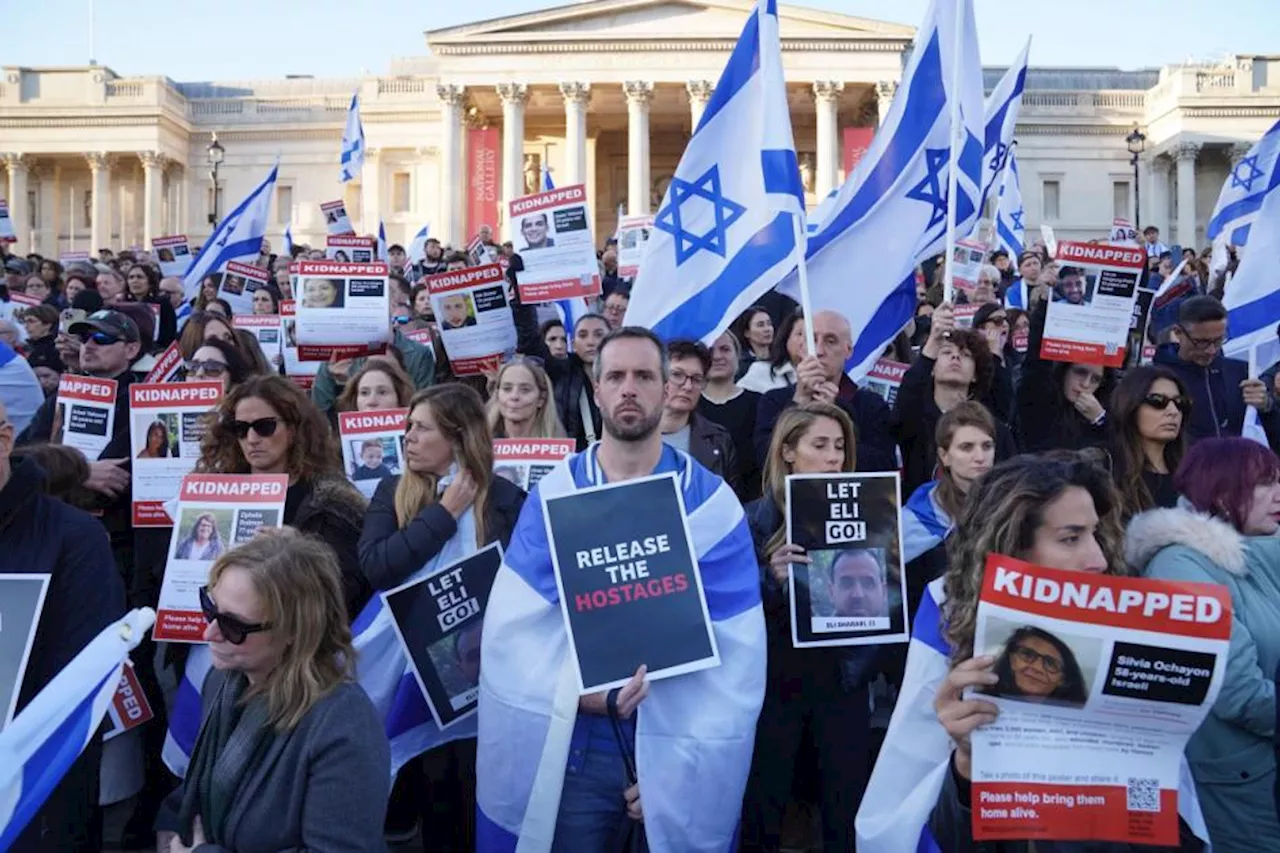 Thousands attend central London rally calling on Hamas to release hostages