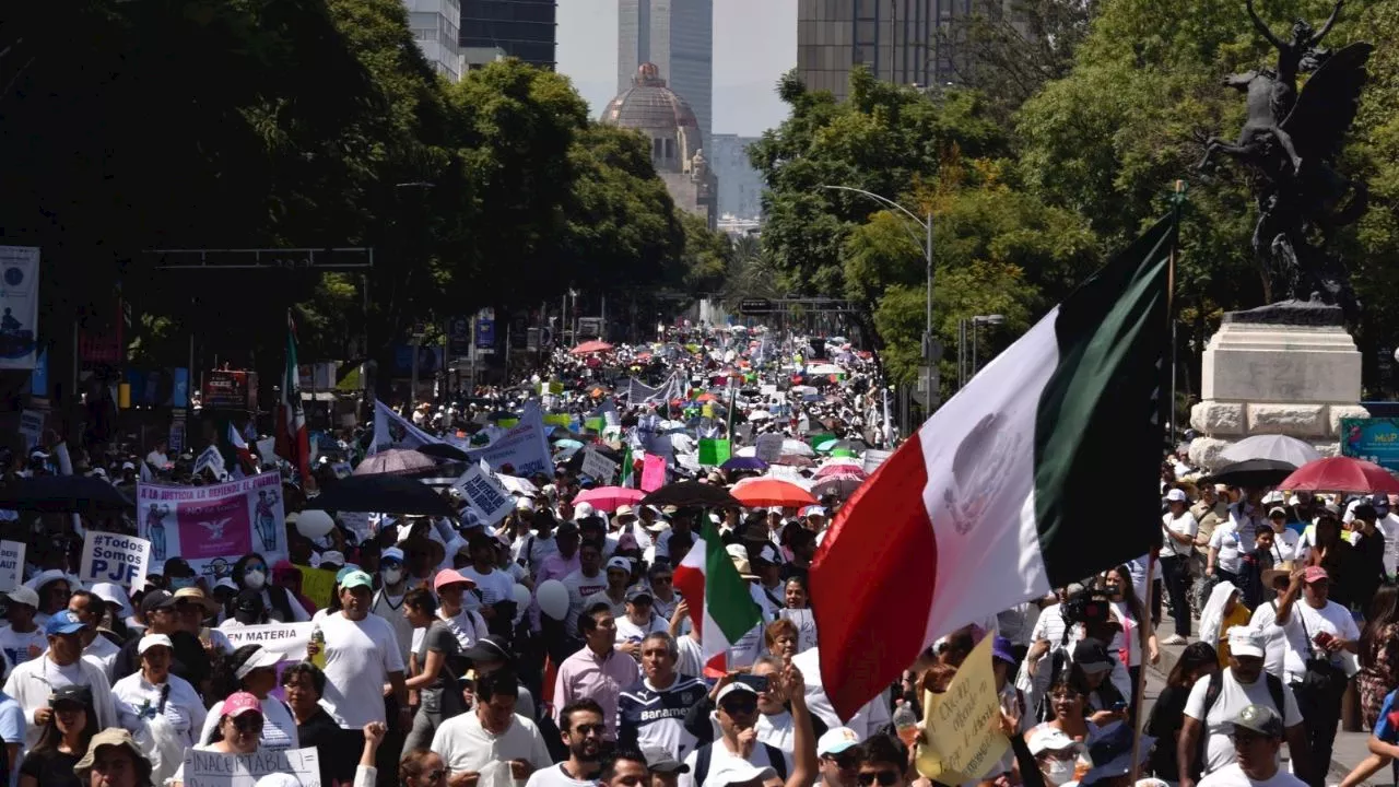 Poder Judicial presume “músculo”; ocho mil empleados protestan por desaparición de 13 fideicomisos