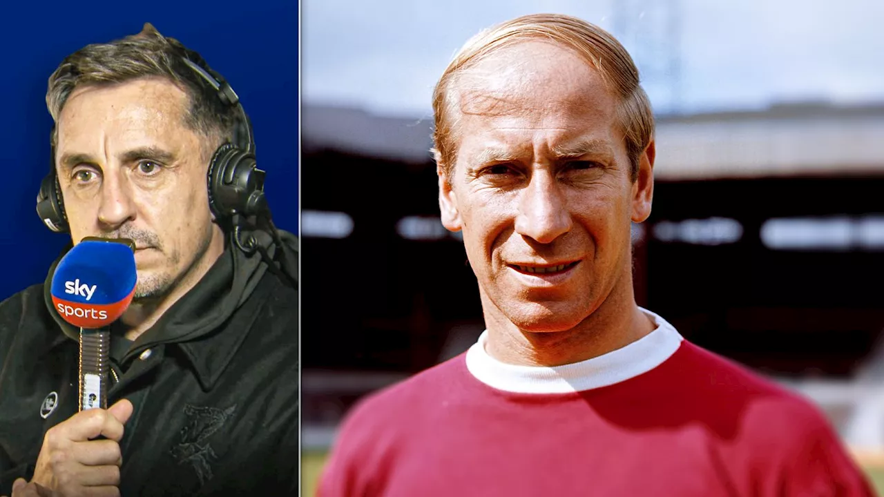 Gary Neville pays tribute to Sir Bobby Charlton as the greatest Manchester United and England icon