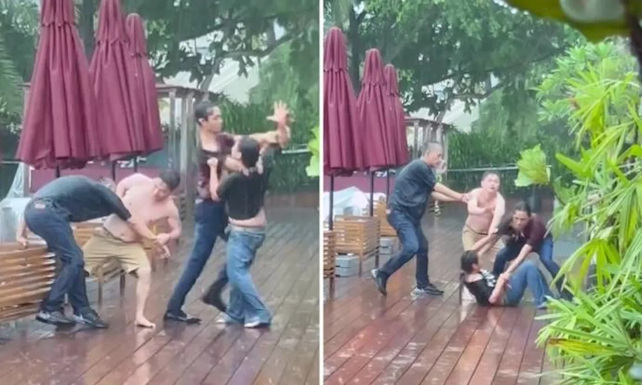 2 slip and slide in rain as they tussle on wet deck at Sentosa beach club, police report lodged