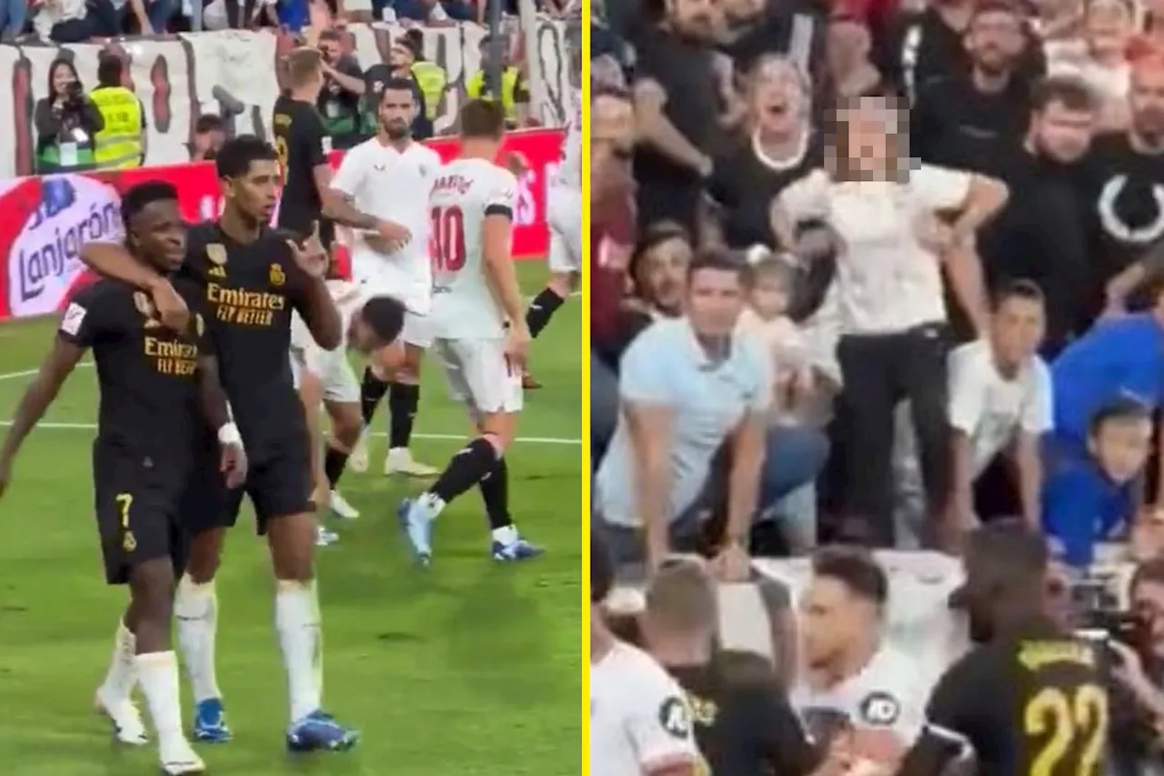 Vinicius Jr praises Sevilla for ejecting fan who made racist gesture at Real Madrid star...