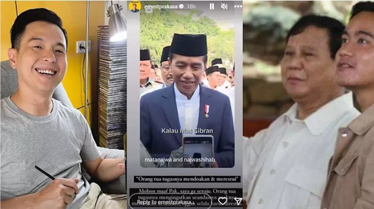 Ernest Prakasa Unggah Komentar Jokowi Soal Gibran Rakabuming Bakal Cawapres Prabowo :Atur Aja Pakde