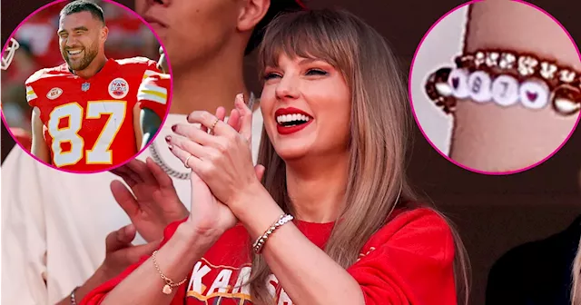 Taylor Swift adorably wears '87' bracelet at Travis Kelce's Kansas