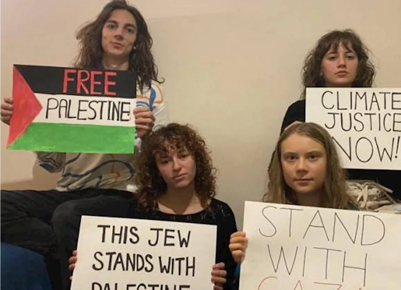 Greta Thunberg apoya a Palestina e Israel la critica