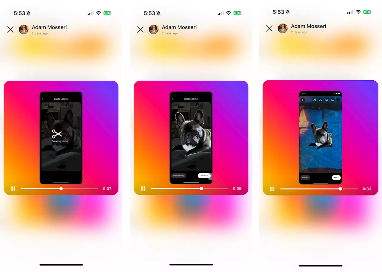 Instagram’s latest AI feature test is a way to make stickers from photos.